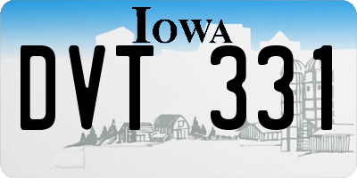 IA license plate DVT331