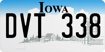 IA license plate DVT338