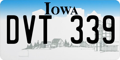 IA license plate DVT339