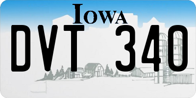 IA license plate DVT340