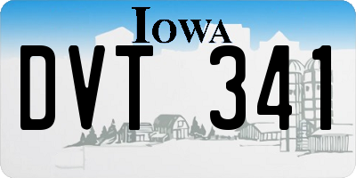 IA license plate DVT341