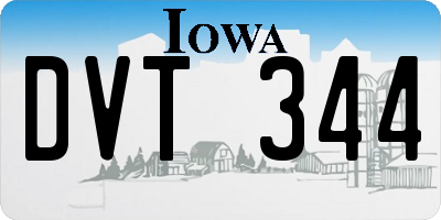 IA license plate DVT344