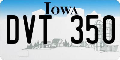 IA license plate DVT350