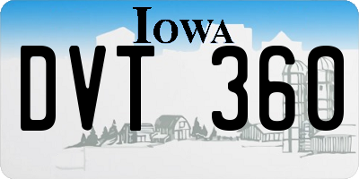 IA license plate DVT360