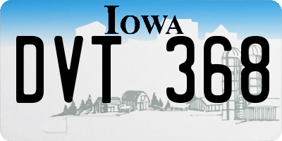 IA license plate DVT368