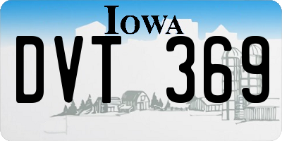 IA license plate DVT369