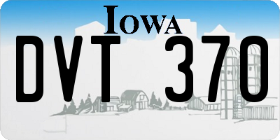 IA license plate DVT370