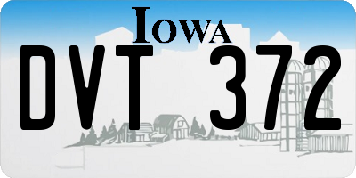 IA license plate DVT372