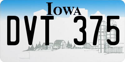 IA license plate DVT375