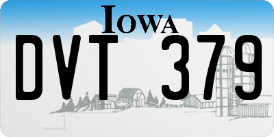 IA license plate DVT379