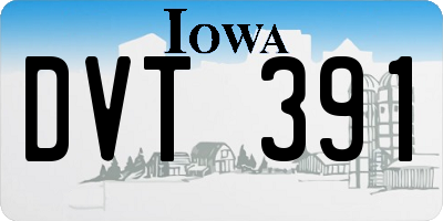 IA license plate DVT391
