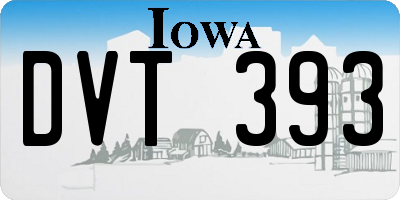 IA license plate DVT393