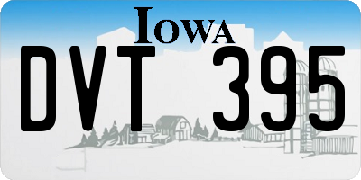 IA license plate DVT395