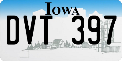 IA license plate DVT397