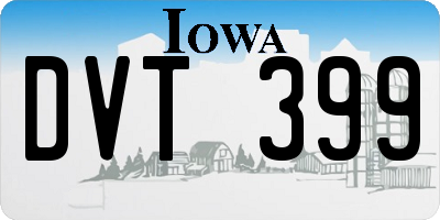 IA license plate DVT399