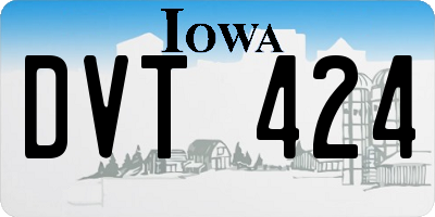 IA license plate DVT424
