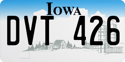 IA license plate DVT426