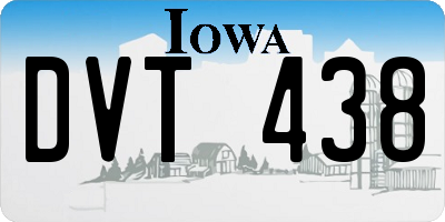 IA license plate DVT438