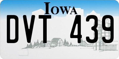 IA license plate DVT439