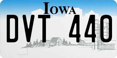 IA license plate DVT440