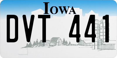 IA license plate DVT441
