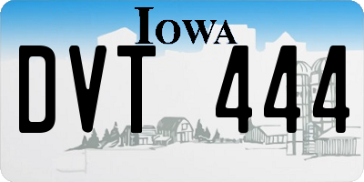 IA license plate DVT444
