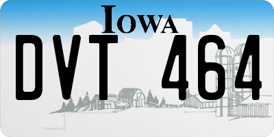 IA license plate DVT464