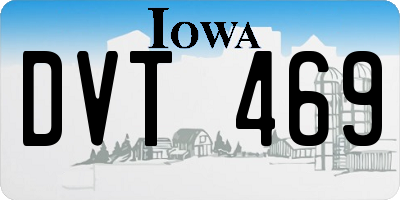IA license plate DVT469