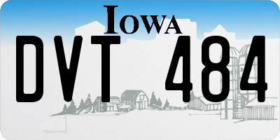 IA license plate DVT484