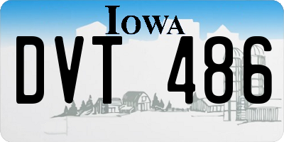 IA license plate DVT486