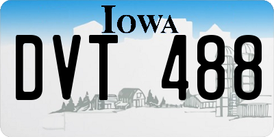 IA license plate DVT488