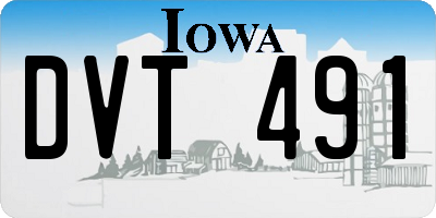 IA license plate DVT491