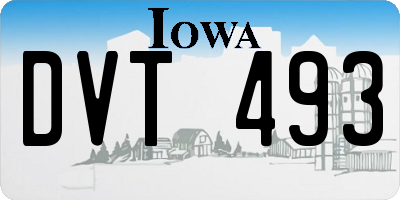 IA license plate DVT493