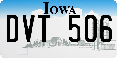 IA license plate DVT506