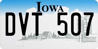 IA license plate DVT507