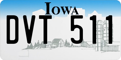 IA license plate DVT511