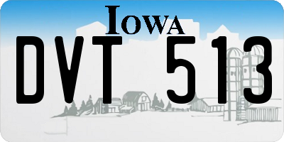 IA license plate DVT513