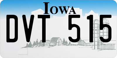 IA license plate DVT515