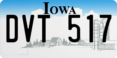 IA license plate DVT517