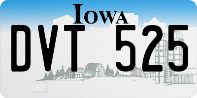 IA license plate DVT525
