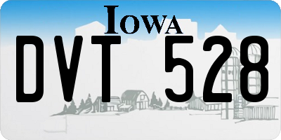 IA license plate DVT528