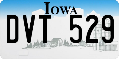 IA license plate DVT529