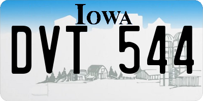 IA license plate DVT544