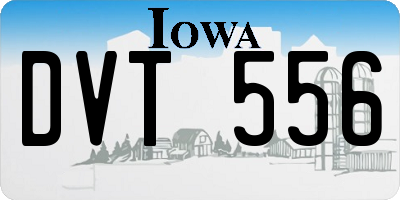 IA license plate DVT556