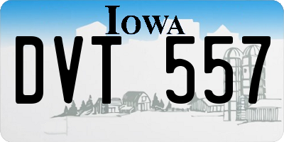IA license plate DVT557