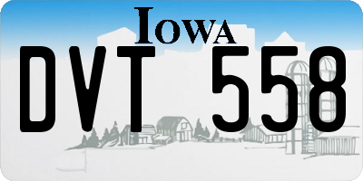 IA license plate DVT558