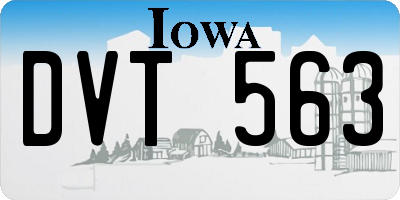 IA license plate DVT563