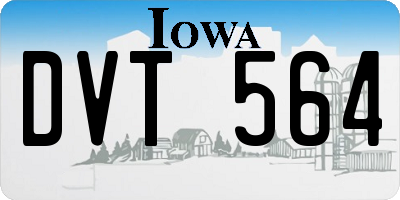 IA license plate DVT564