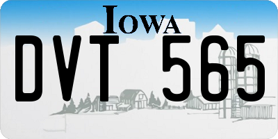 IA license plate DVT565