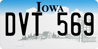 IA license plate DVT569